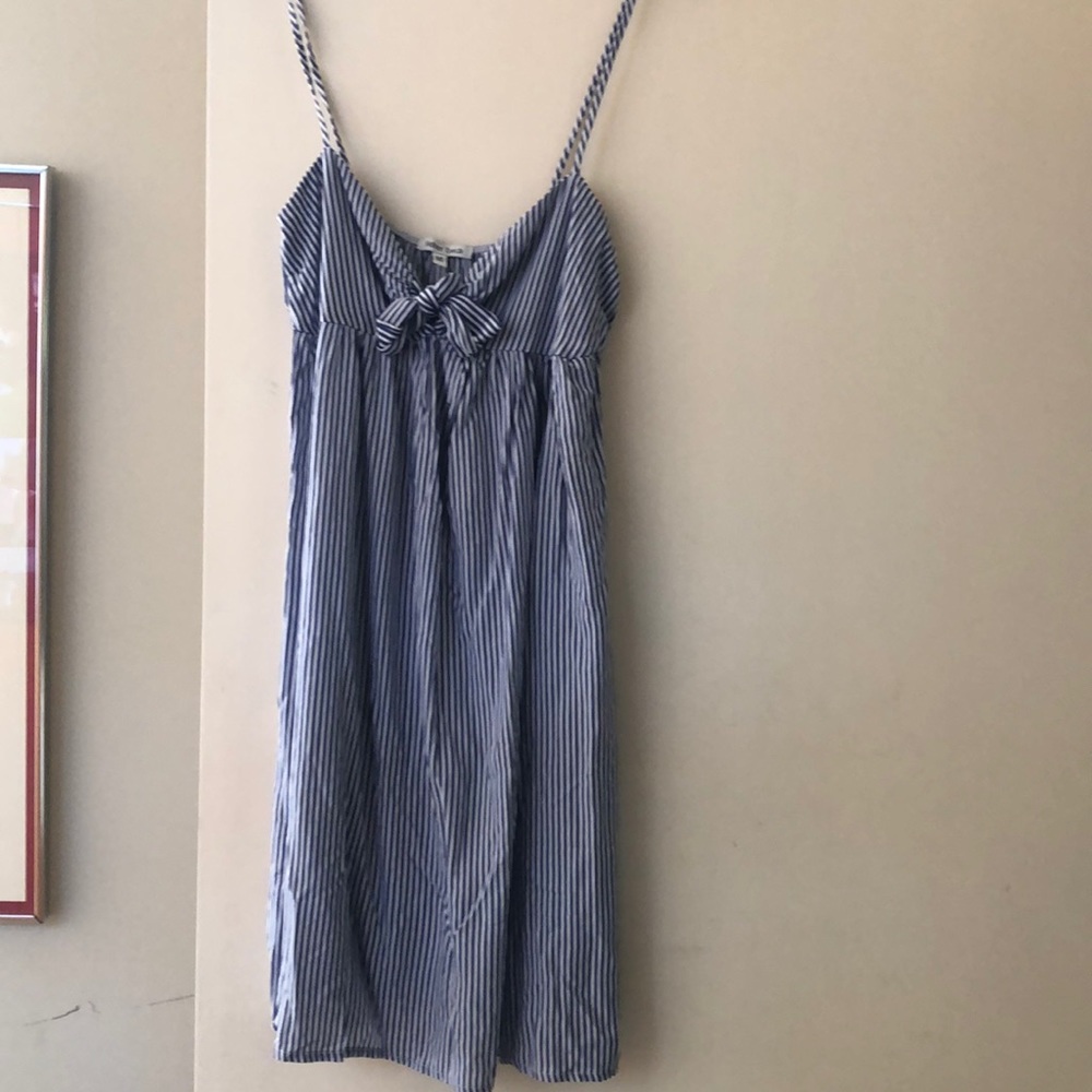 Velvet Torch Blue White Striped Dress Medium